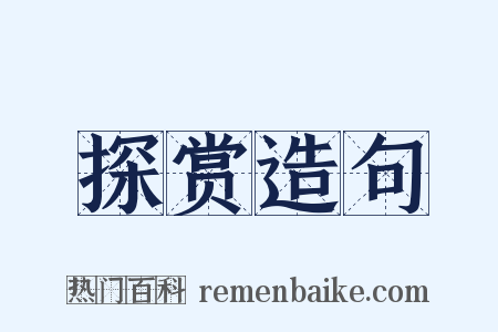 探赏造句是什么意思的图片